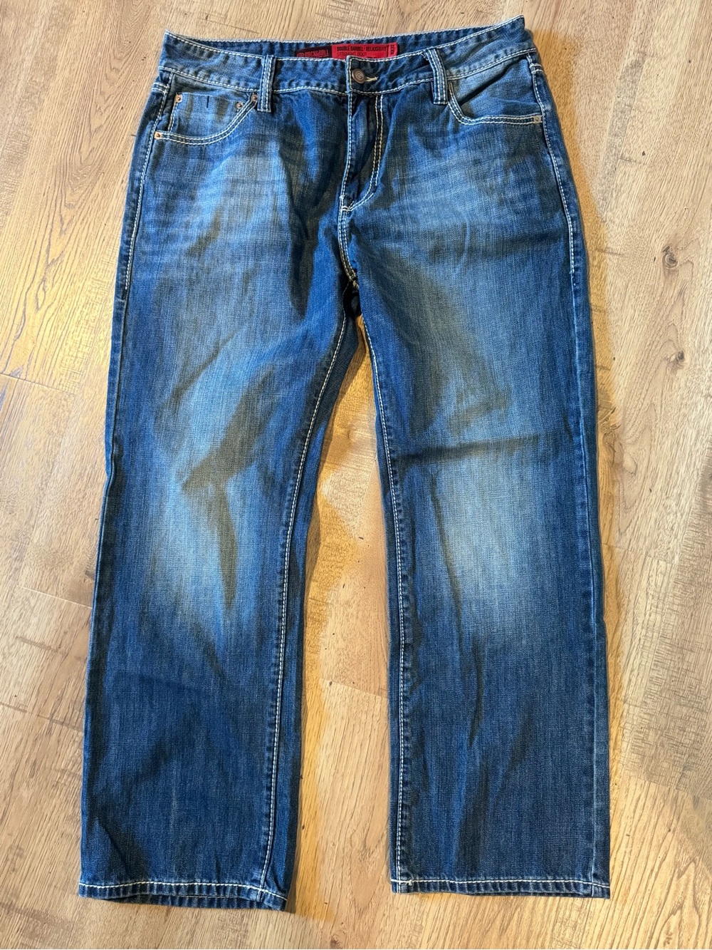 Rock & Roll Denim Double Barrel Relaxed Fit Straight Boot Jeans 36x32
